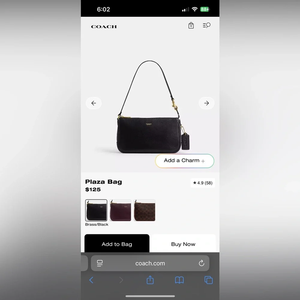 Coach plaza bag brass/black - Picture 3 of 8